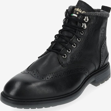 PANTOFOLA D'ORO Lace-Up Boots 'Tocchetto' in Black: front