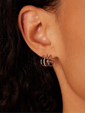 Boucles d'oreilles Lucardi en argent : devant