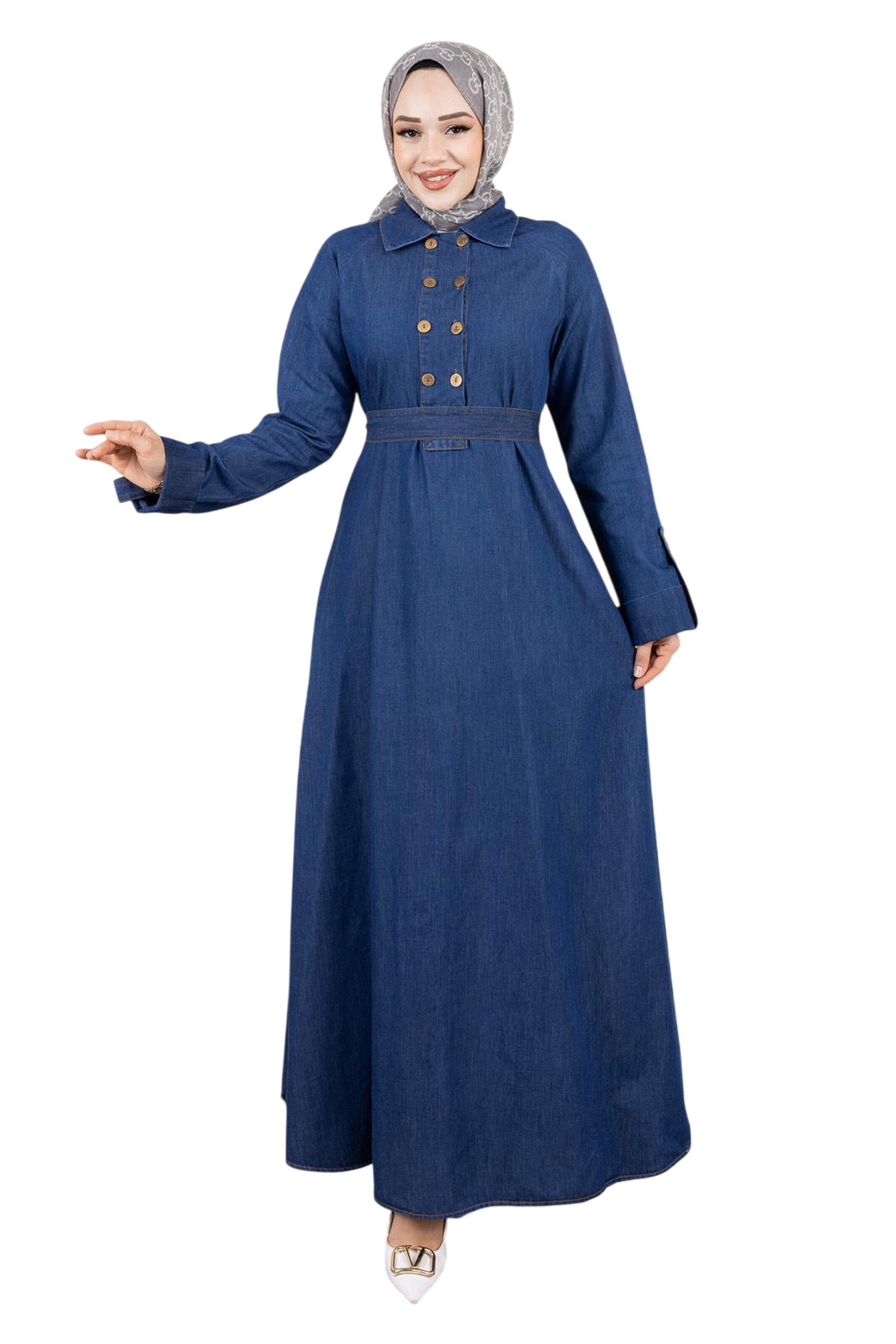 MODAMIHRAM Shirt dress in Blue