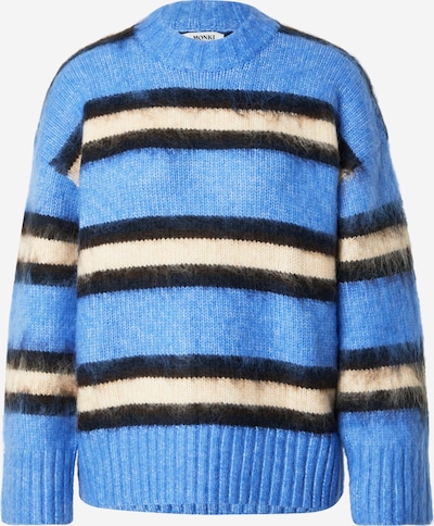 Monki Свитер в Цвет экрю / Лазурный / Черный, Обзор товара