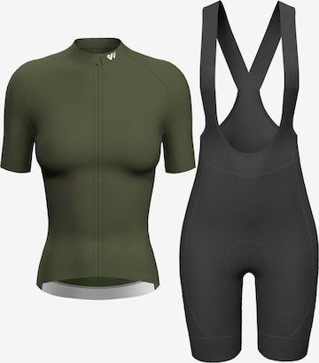 Survêtement 'Wulibike Radsport-Set Gravel & Trail Endurance in Olivgrün/Schwarz' WULIBIKE en vert : devant