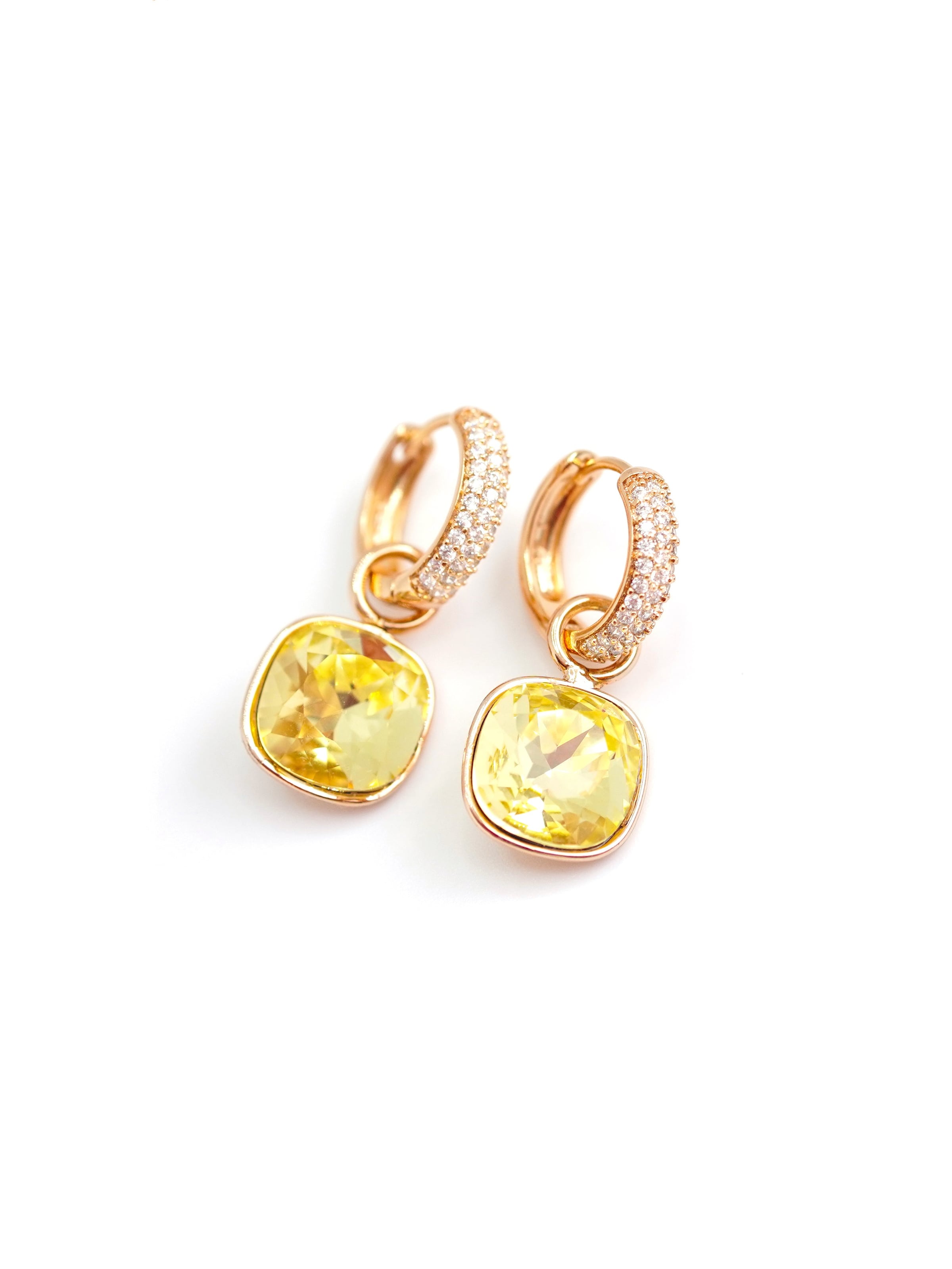 Secret Stones Earrings '2in1 perfect earrings' in Yellow: front