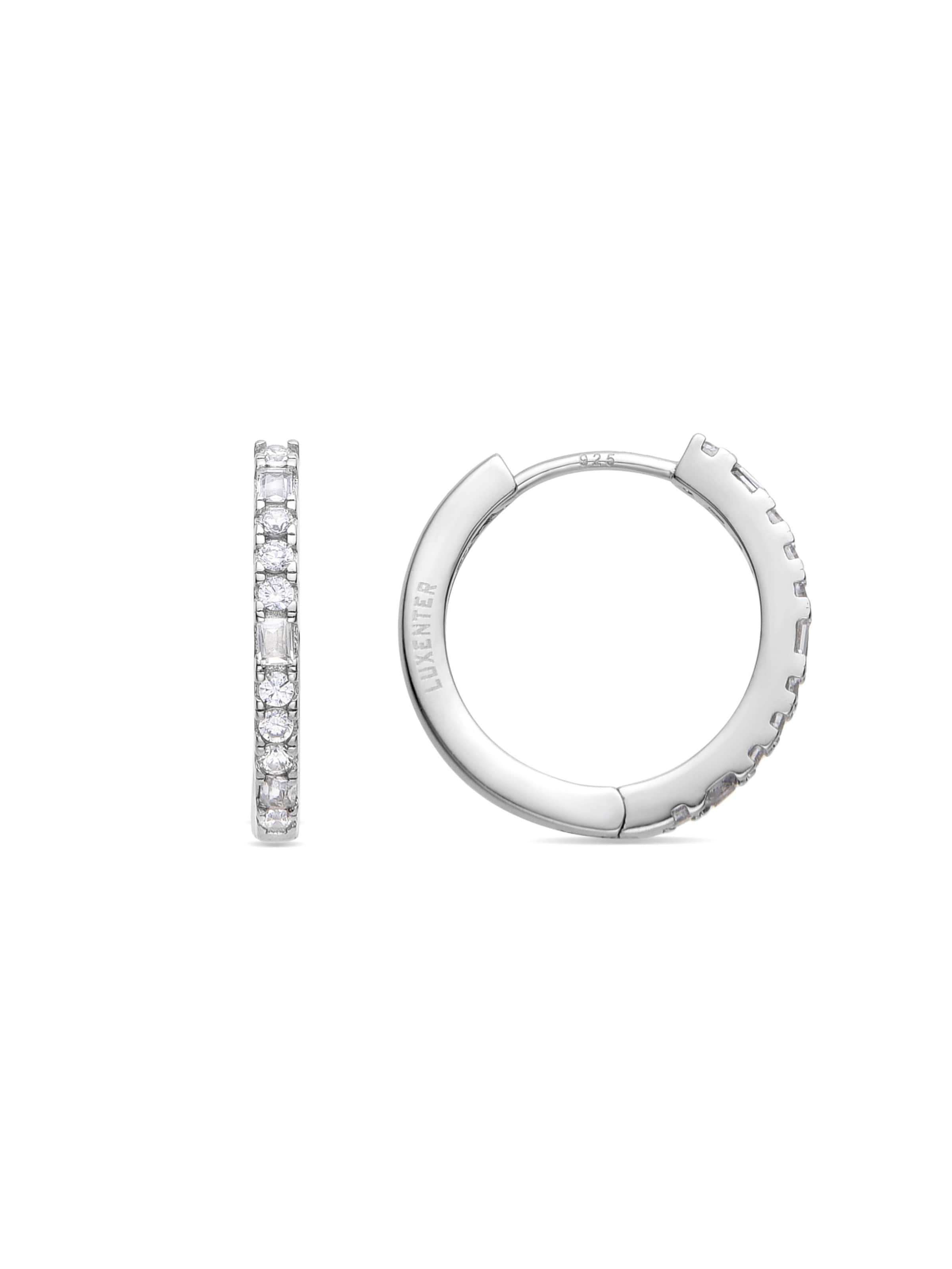 Luxenter Oorbellen 'Lujae' in Zilver: voorkant