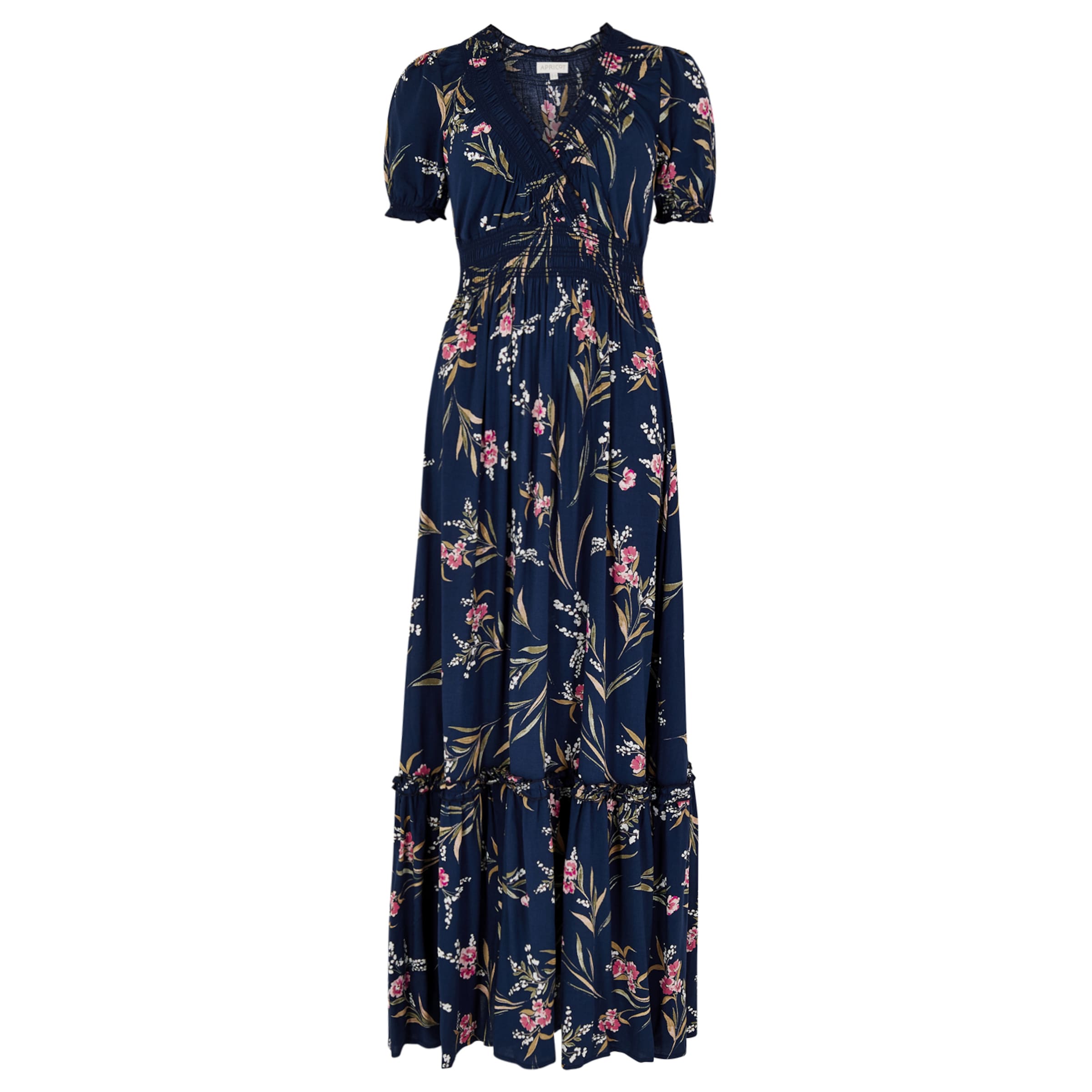 Apricot Kleid in Blau: Vorderseite