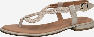 CAPRICE T-Bar Sandals in Grey: front