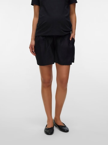 Wide Leg Pantalon 'VMMOdette' Vero Moda Maternity en noir : devant