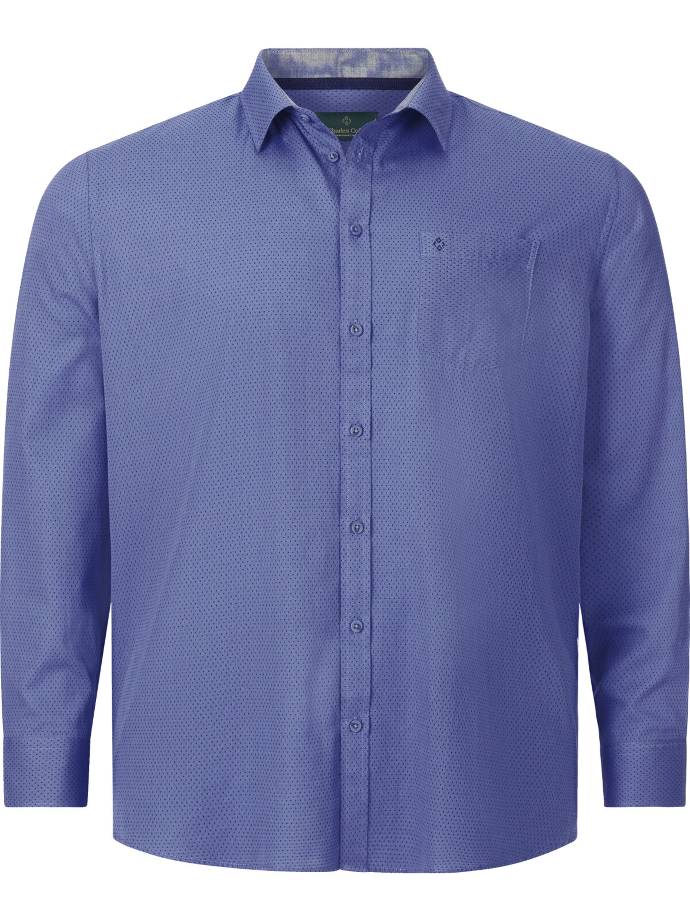 Charles Colby Regular Fit Hemd 'Duke' in Blau: Vorderseite