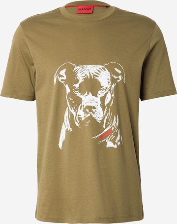T-Shirt 'Dubrox' HUGO en vert : devant