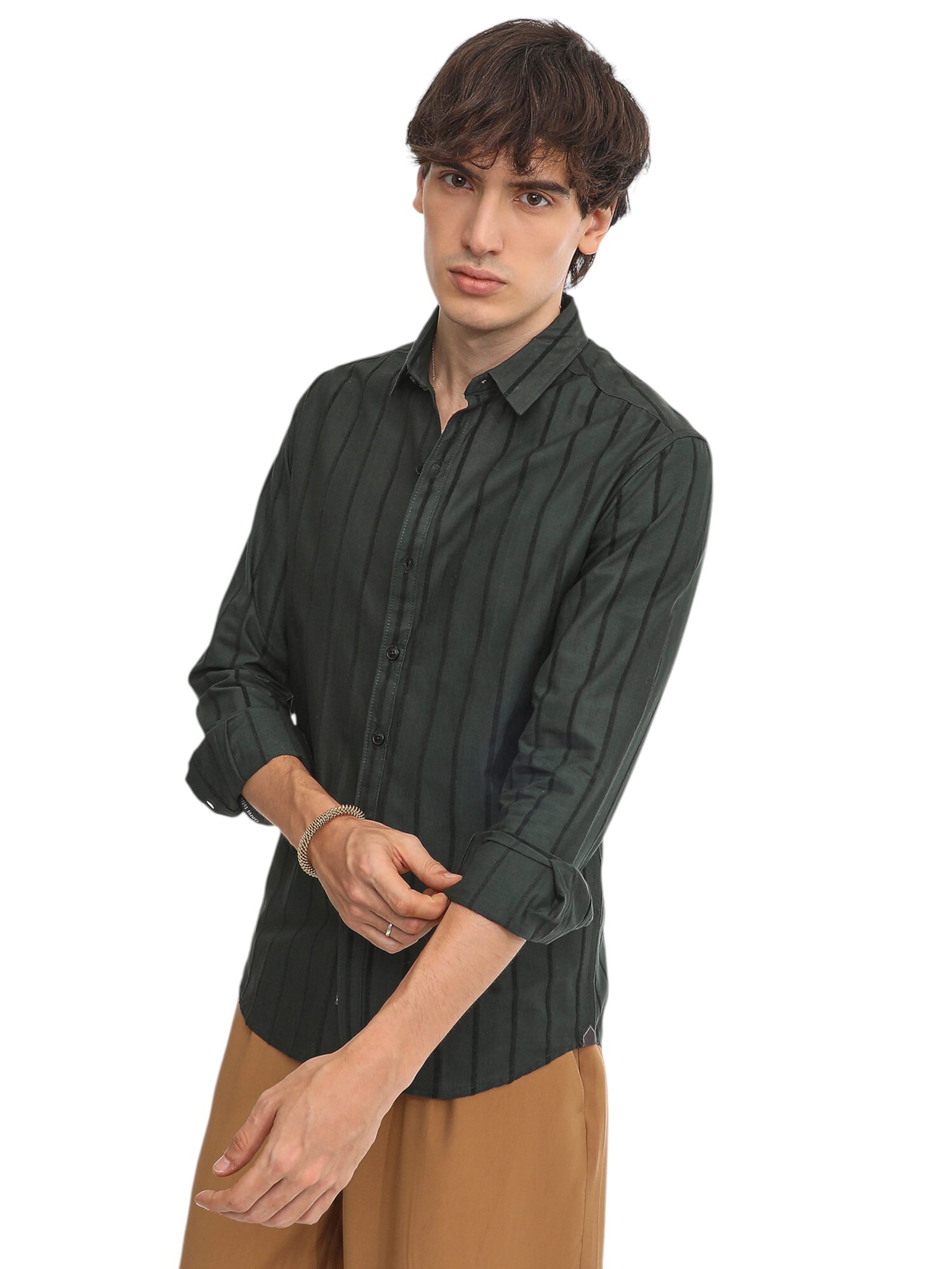 Campus Sutra Comfort Fit Skjorte 'Teale' i grøn