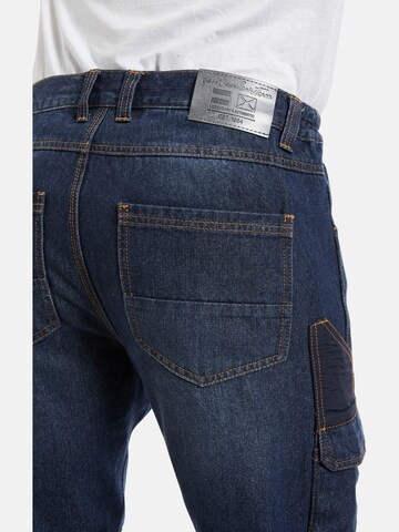 Loosefit Jeans cargo ' Kvasir ' Jan Vanderstorm en bleu