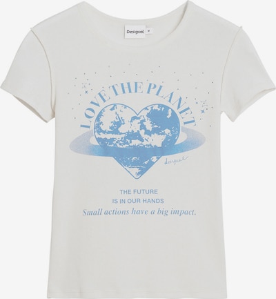 Marškinėliai 'Love the planet' iš Desigual, spalva – mėlyna / balta, Prekių apžvalga