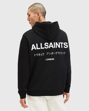 Felpa 'UNDERGROUND OTH' di AllSaints in nero: frontale