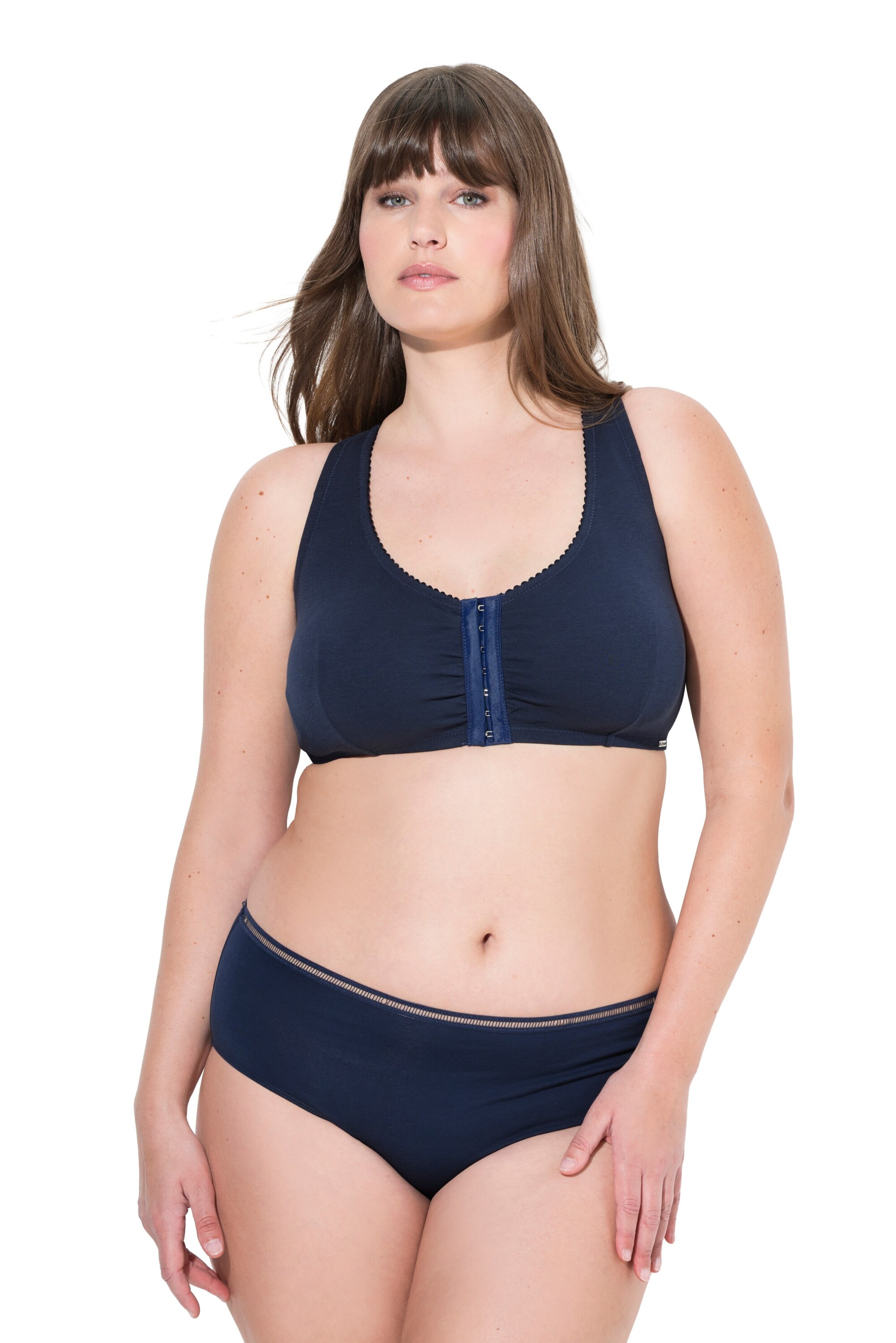 Ulla Popken Bustier BH in Blauw: voorkant