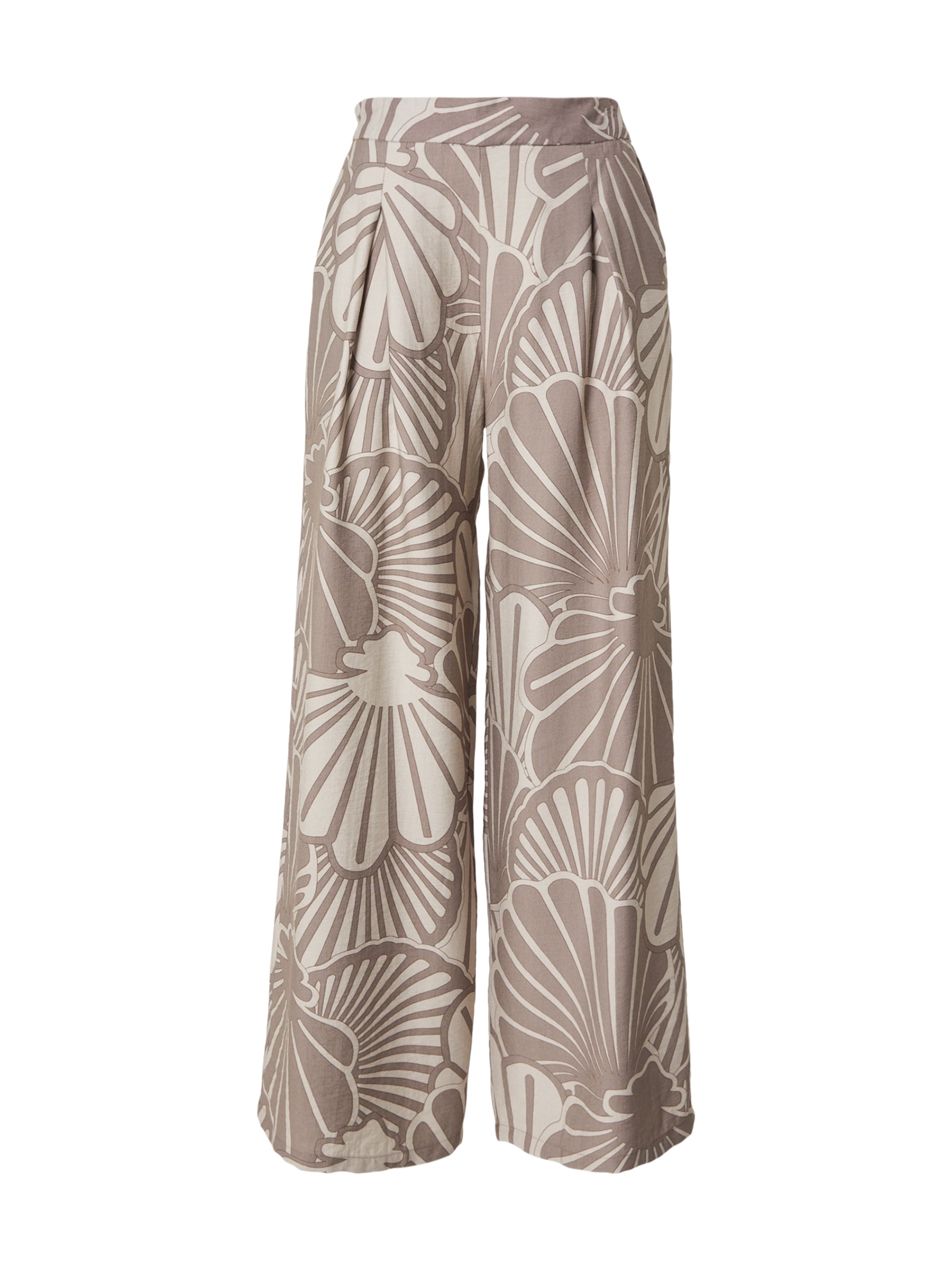 Sublevel - Pierna ancha Pantalón plisado en marrón: frente