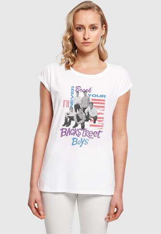 Merchcode T-Shirt 'Backstreet Boys - INBYH' in Weiß: Vorderseite