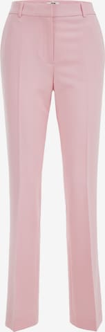 Pantaloni con piega frontale di WE Fashion in rosa: frontale