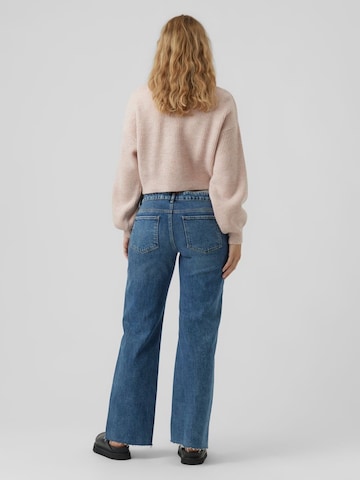 MAMALICIOUS Wide Leg Jeans 'Blaise' in Blau