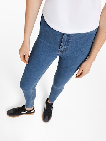 Bershka Skinny Farkkuleggingsit värissä sininen