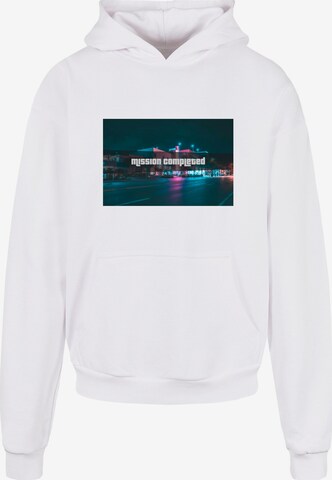 Merchcode Sweatshirt 'Grand- Mission Completed' in White: front