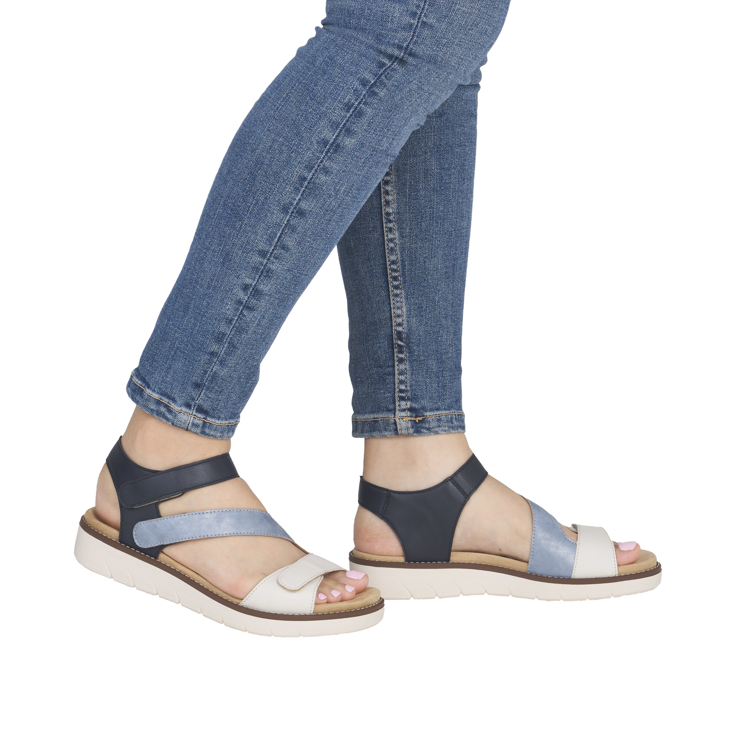 REMONTE Sandals in Blue: front