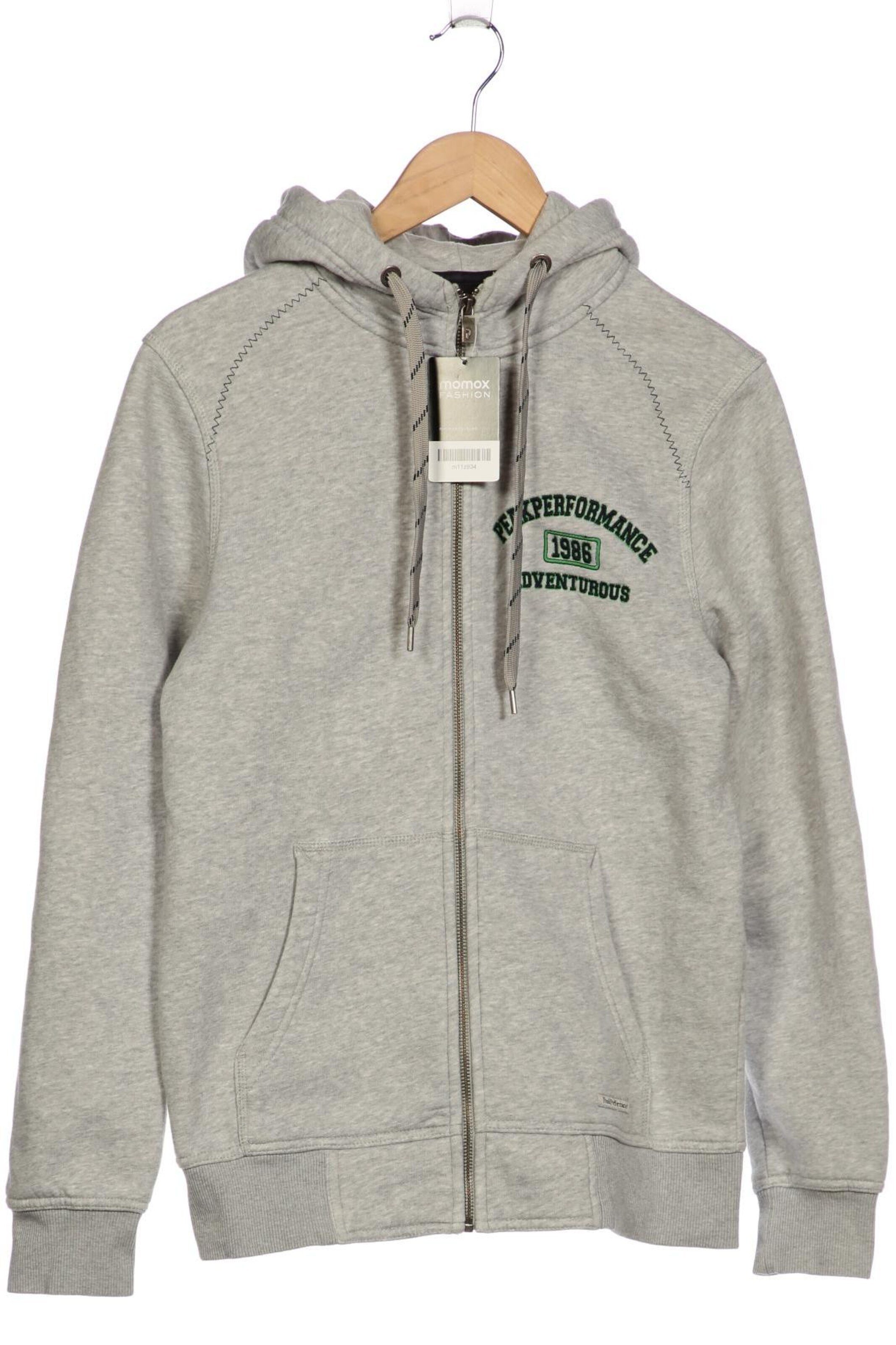 PEAK PERFORMANCE Sweatshirt & Zip-Up Hoodie in M in Grey: front