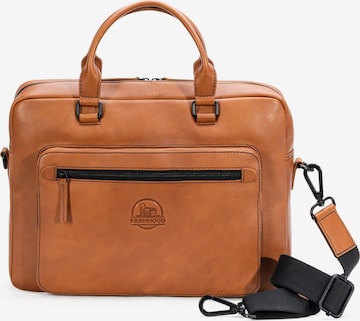 Farmhood Document Bag in Brown: front