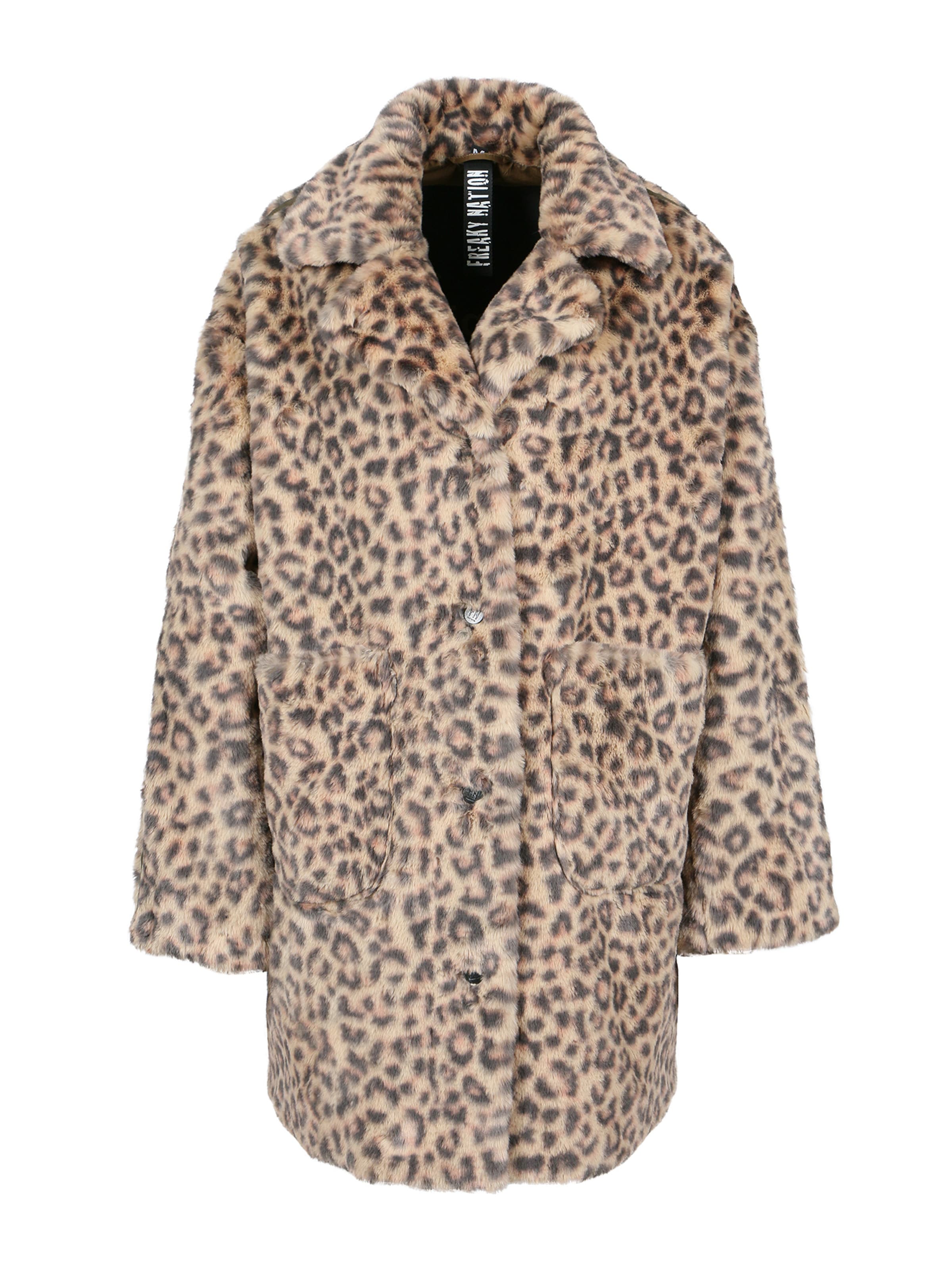 FREAKY NATION Between-seasons coat in Brown: front