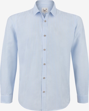 STOCKERPOINT Regular fit Traditional Button Up Shirt in Blue: front