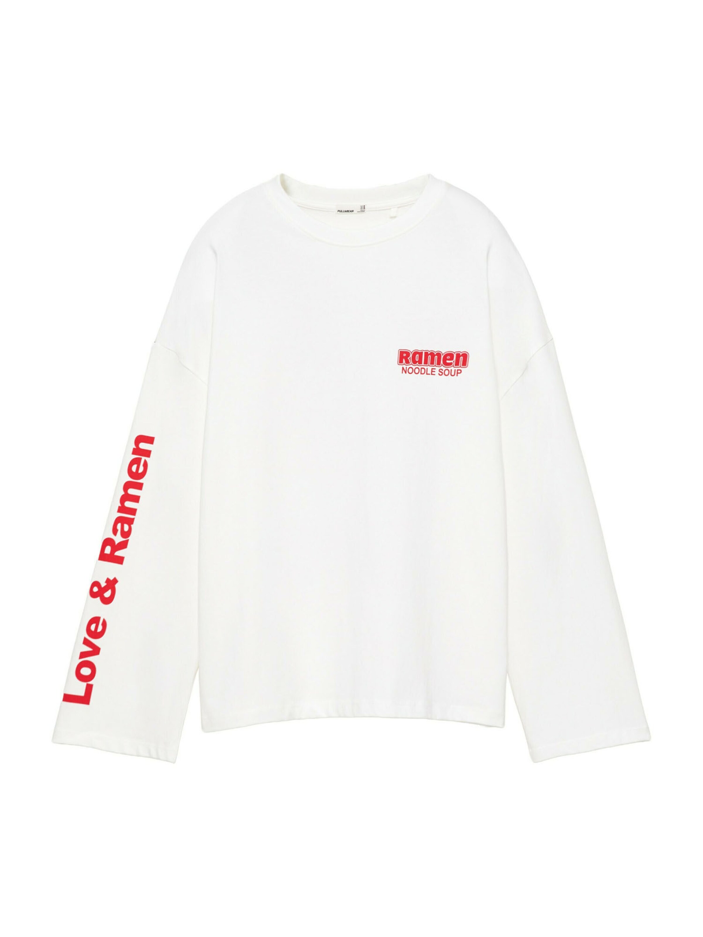 T-shirt Pull&Bear en blanc : devant