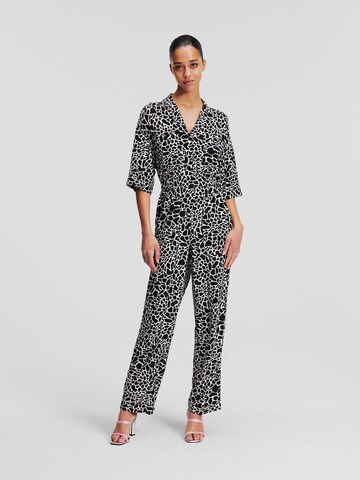 Karl Lagerfeld Jumpsuit in Zwart: voorkant