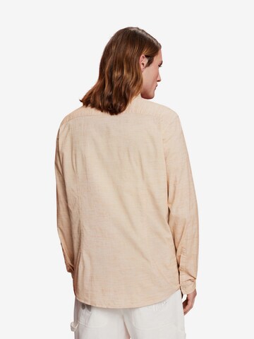 ESPRIT Slim fit Button Up Shirt in Brown