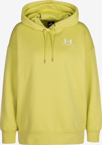 UNDER ARMOUR Athletic Sweatshirt in Yellow: front