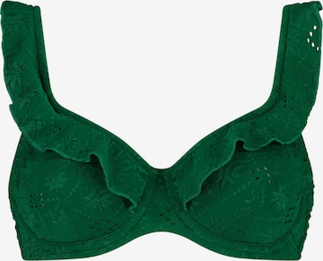 Beachlife Push-up Bikini Top in Green: front