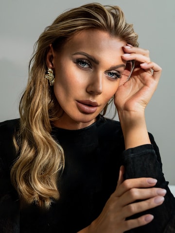 CLASSYANDFABULOUS Jewelry Ohrringe 'Sculptural Flow' in Gold