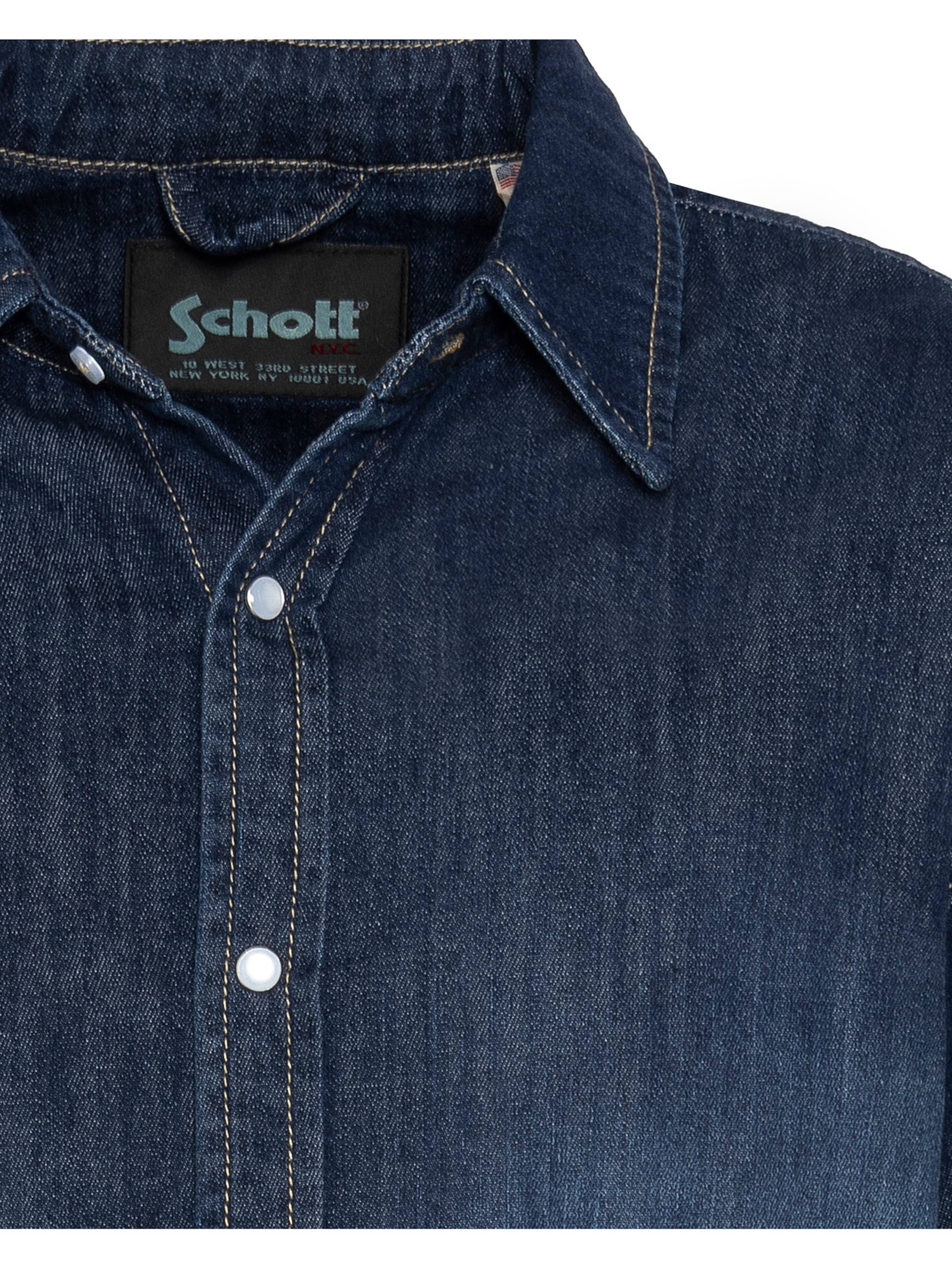 Schott NYC Shirt in Blue