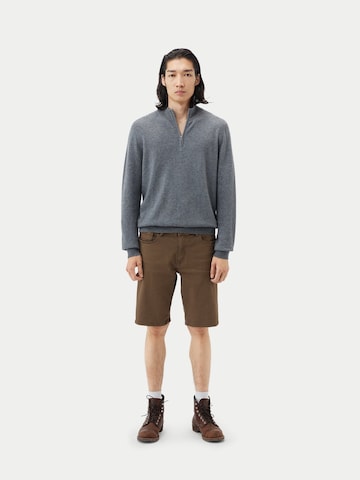 GOBI Cashmere Trui 'Cashmere Horse Jacquard Sweater' in Grijs