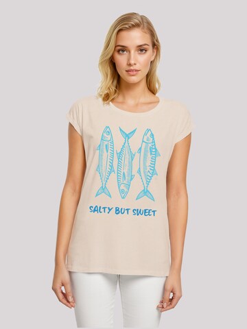 F4NT4STIC Shirt 'Salty But Sweet' in Beige: voorkant