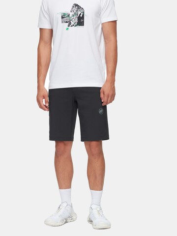 MAMMUT Regular Workout Pants 'Runbold IV' in Black: front