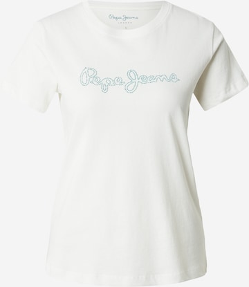 T-shirt Pepe Jeans en blanc : devant