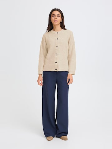 Oxmo Gebreid vest in Beige