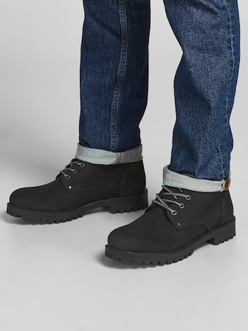 JACK & JONES Lace-Up Boots 'Stoke' in Grey