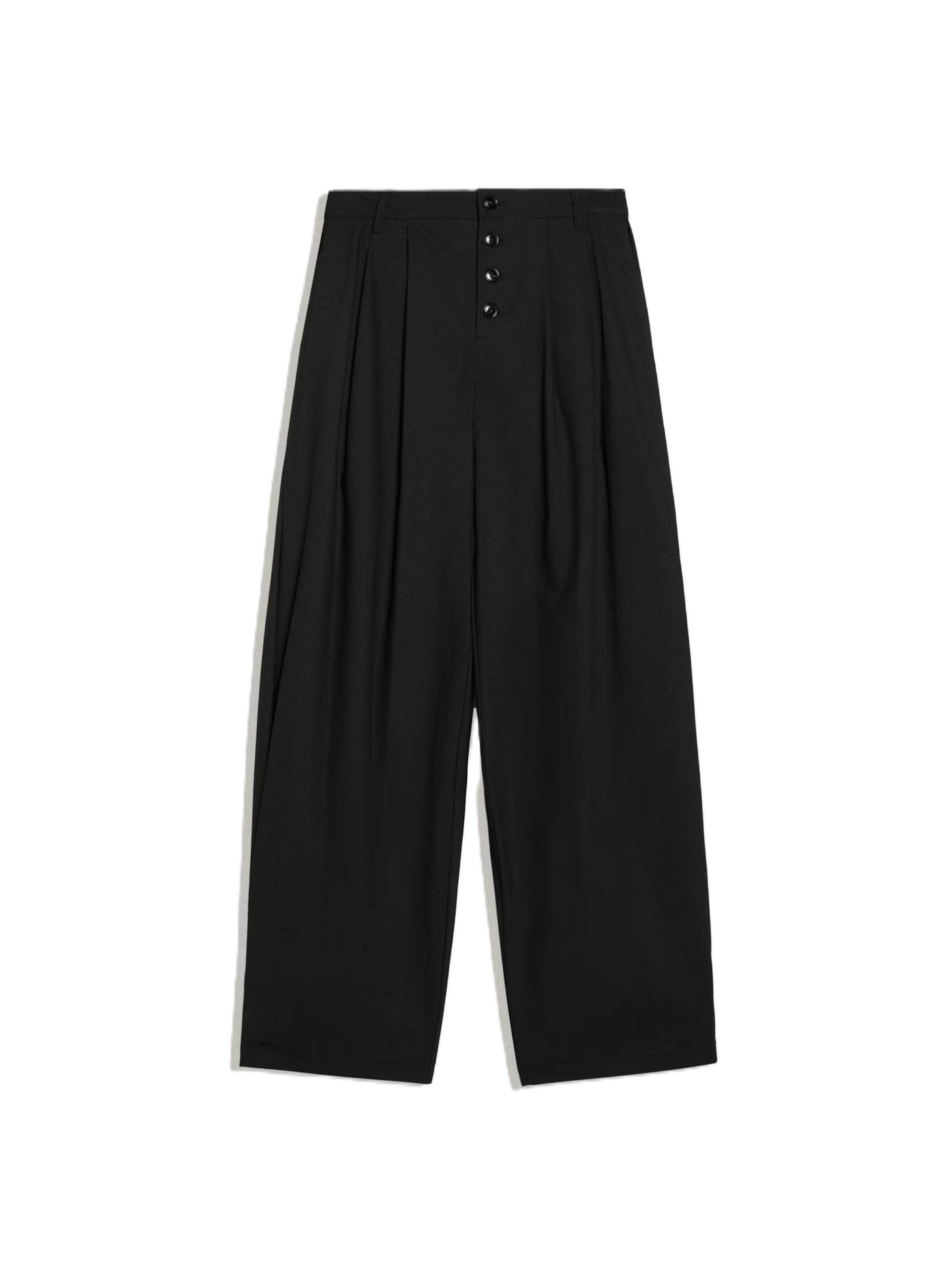 Bershka Plisované nohavice, veľkosť 32 - čierna, Produkt
