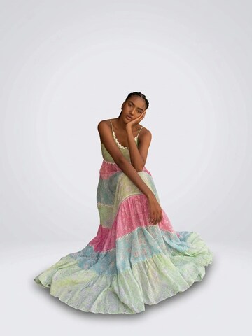Miss June - Vestido 'Robe Longue Sandra' en Mezcla de colores
