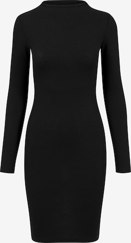 Urban Classics Ruha ' Ladies Rib Dress ' - fekete: elől