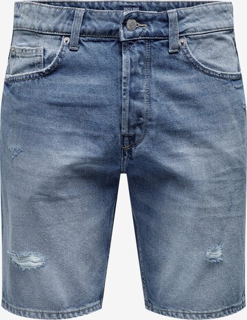 Only & Sons Regular Jeans 'Edge' in Blue: front