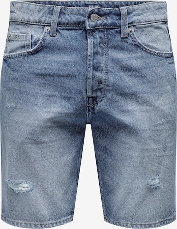 Only & Sons Regular Jeans 'Edge' in Blauw: voorkant