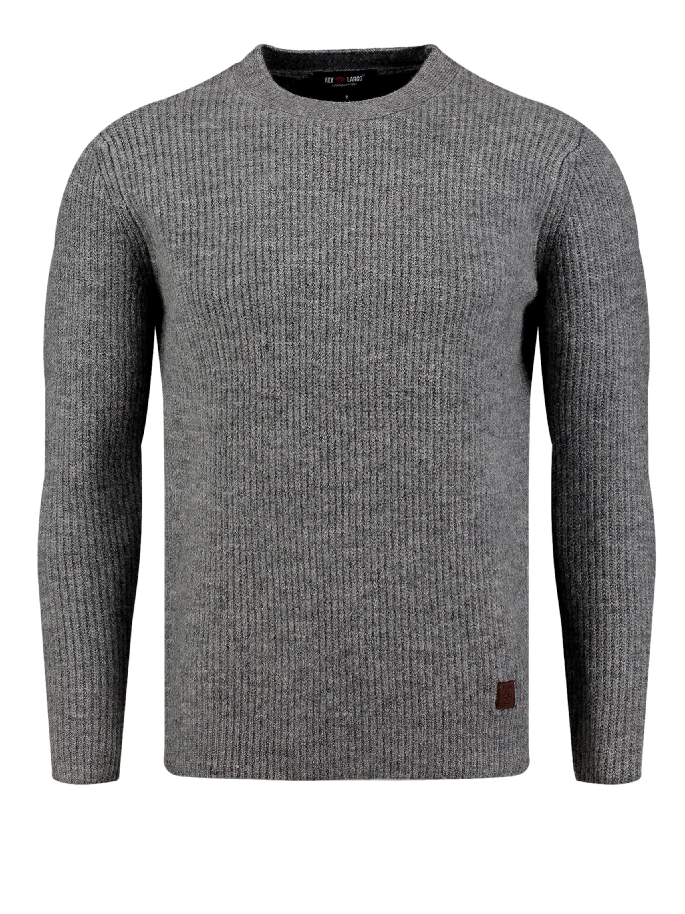 Key Largo Trui 'KLGLASGOW' in Grijs: voorkant