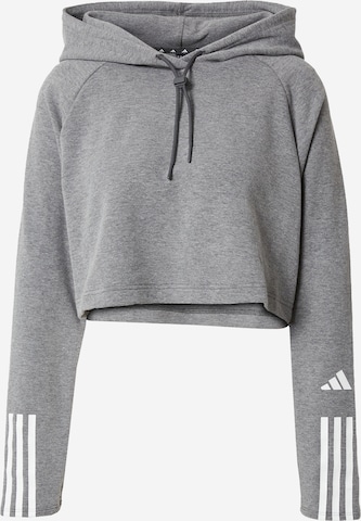 ADIDAS PERFORMANCE Sports sweatshirt 'Train Essentials Train  3-Stripes' in Grey: front