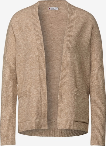 STREET ONE Knit cardigan in Beige: front