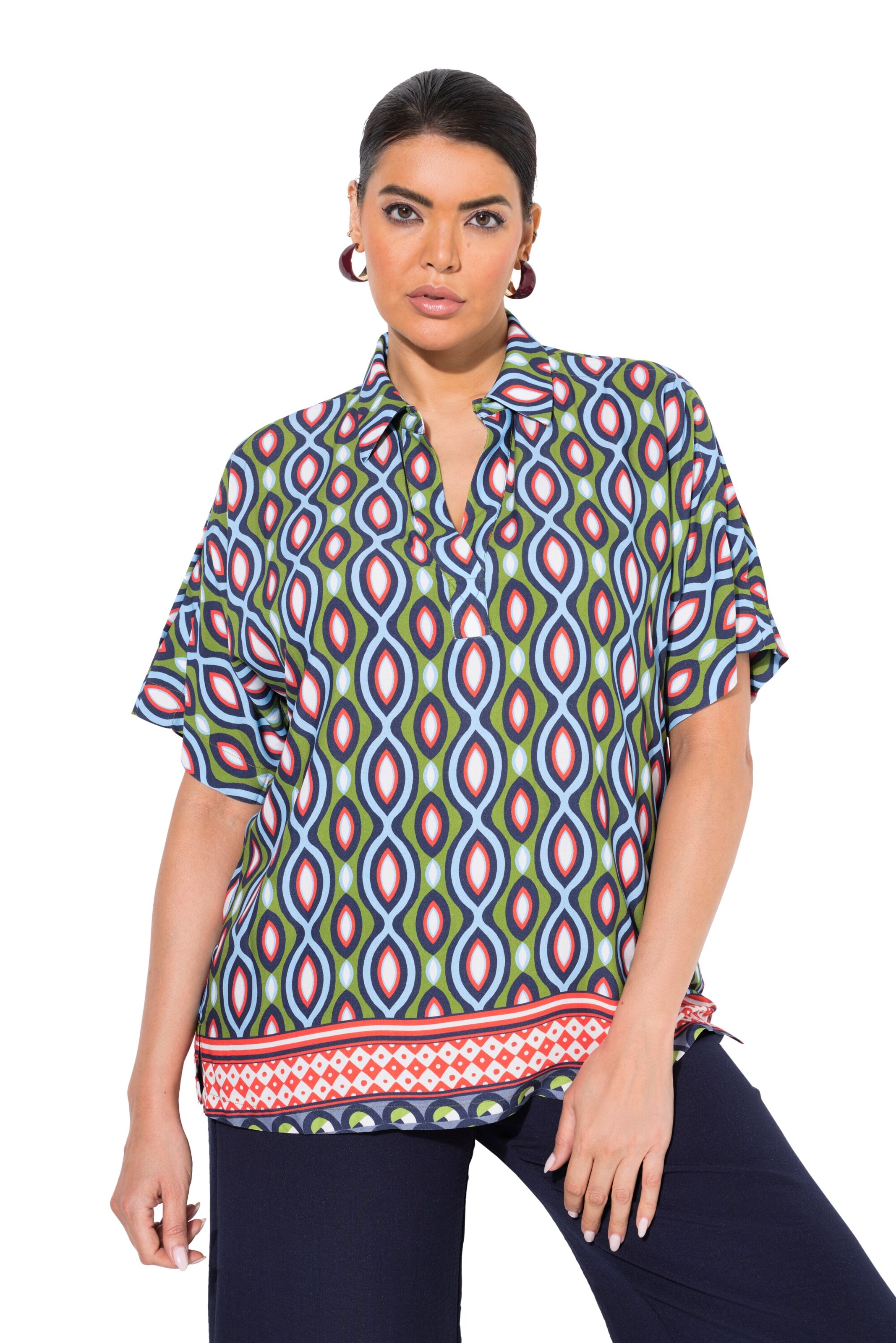 Ulla Popken Tunic in Green: front